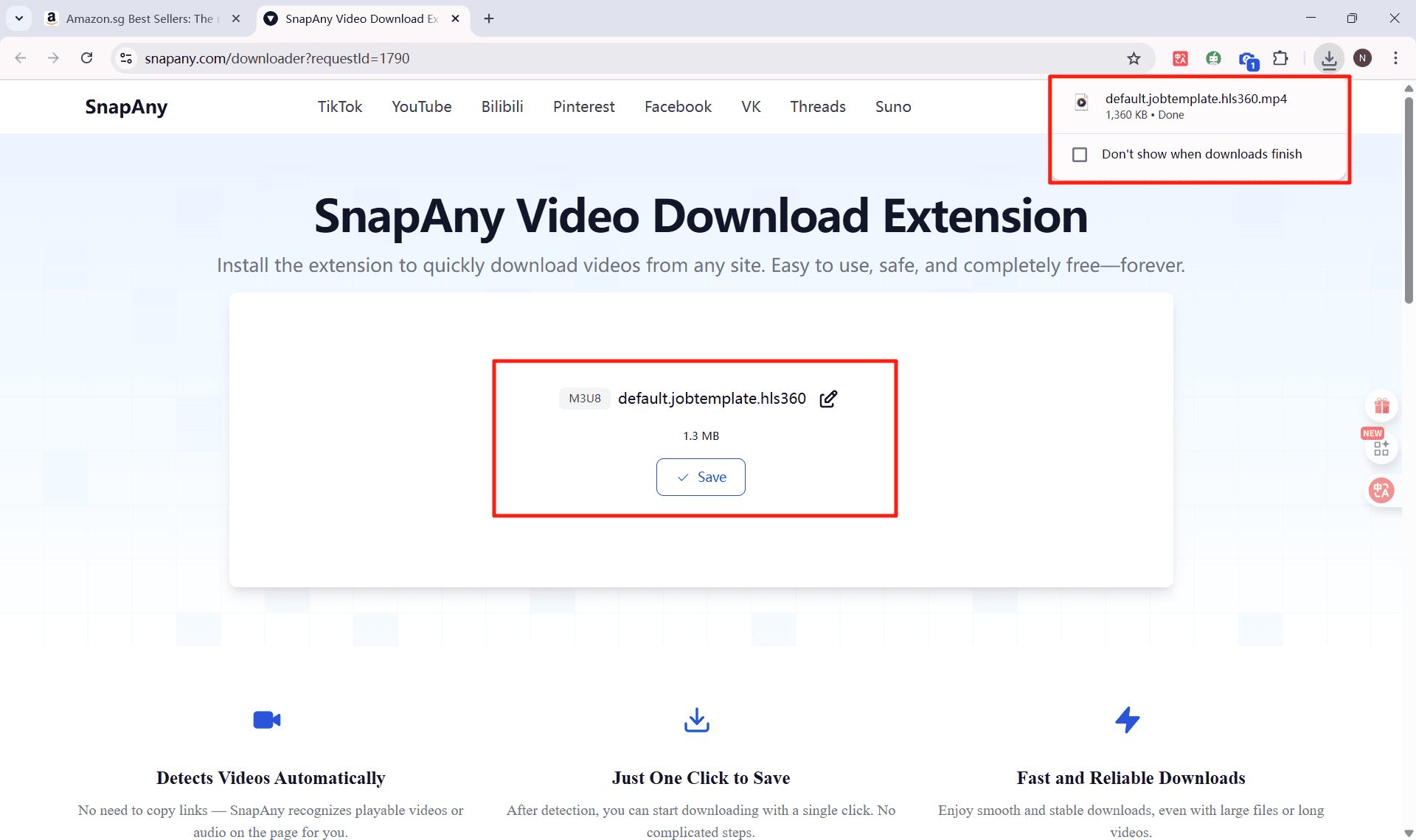 Choose to Download the Video